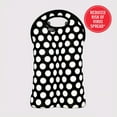 thumbnail image 4 of Built 2-Bottle Stain Resistant Neoprene Wine/Water Bottle Carrying Tote in Black and White Polka Dots, 4 of 5