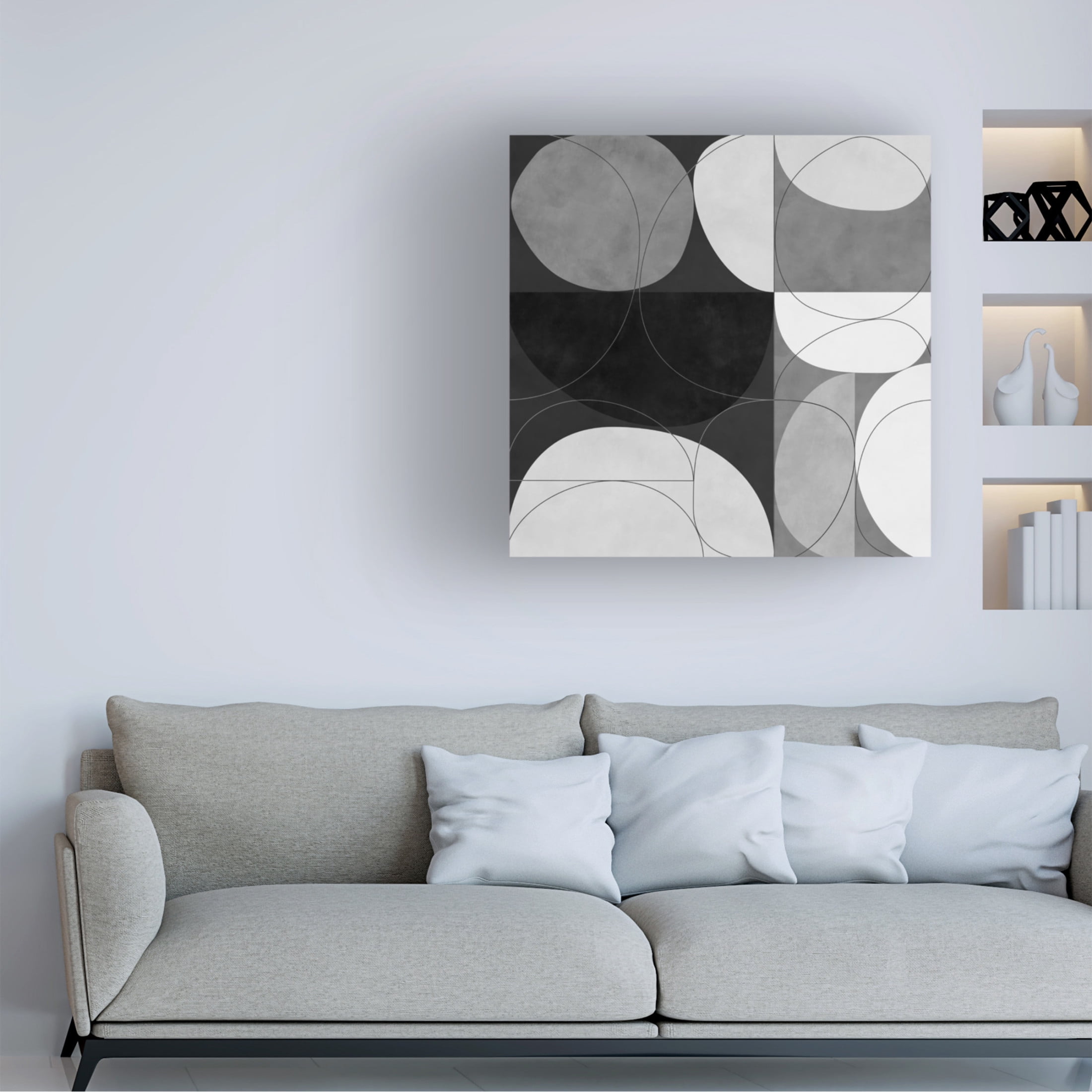 Trademark Fine Art Ana Rut Bre Shapesbw3 Canvas Wall Art