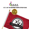 thumbnail image 6 of AGAS US Marine Corps 250 Anniversary Stick Flag 12 x 18 inch Polyester Parade Flag, 6 of 8
