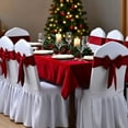 thumbnail image 4 of Stretch Christmas Bow Chair Back Ties - Elastic Holiday Bow Decoration for Party Dining Chair, 4 of 9