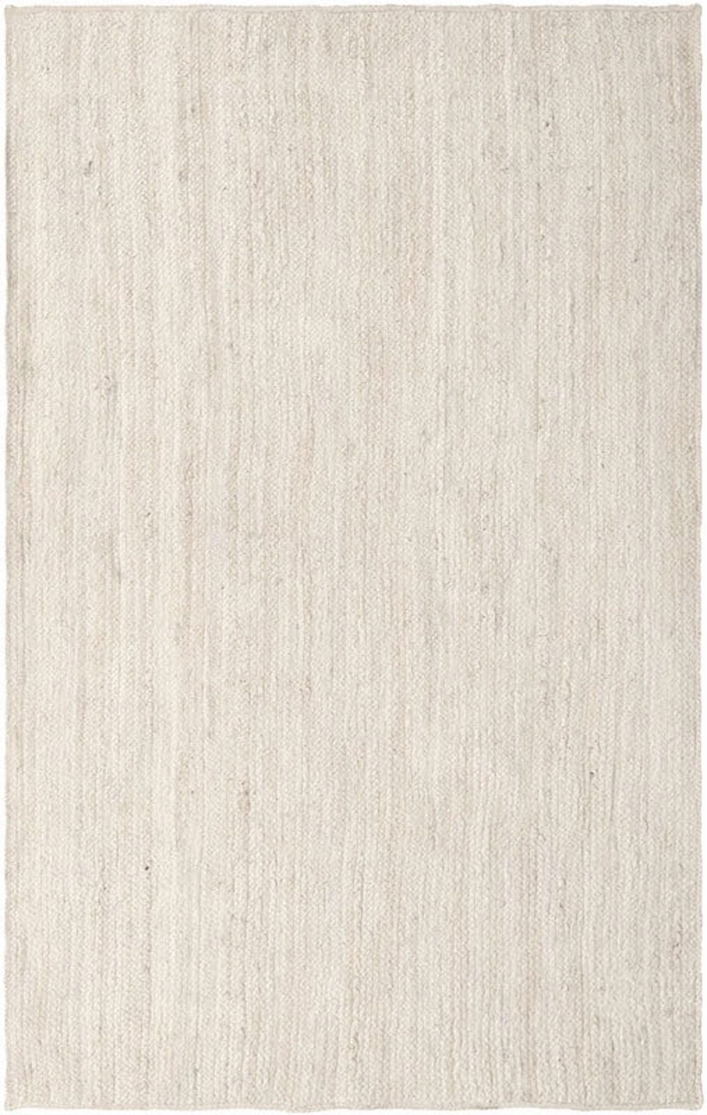 12x15 Ft Off White Jute Area Rug, Hand-Woven, Reversible, Farmhouse Boho Style, Durable & Pet-Friendly Rug for Living Room, Dining Room, and Bedroom
