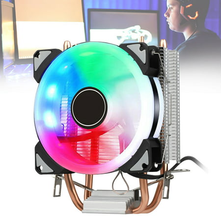 CPU Cooler Cooling Fan & Heatsink For AMD Socket AM2 AM3 Core i3 i5 i7,Aluminum RGB CPU Cooling with Silent