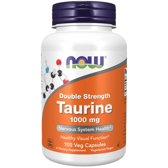 Aminoácidos Now Taurina 1000mg 100 Cápsulas Now Taurine Double Strength