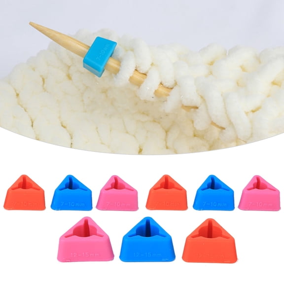 Mgaxyff 18Pcs Multi-Colored Knitting Needles Point Protectors Needle Tip Stopper Cover Accessories for Knitting Craft