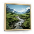thumbnail image 2 of Designart "French Alpine Mountains" Landscape Mountains Floater Framed Wall Art Prints, 2 of 5