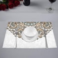 thumbnail image 2 of YUSDECOR Abstract Circle Floral Ornamental Pattern Placemats Table Mats for Dining Room Kitchen Table Decoration 12x18 inch,Set of 6, 2 of 4
