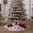 thumbnail image 4 of Fotbe rock Skull record Retro Pattern Christmas Tree Skirt, Tree Skirts Plush Christmas Decorations, Christmas Tree Skirts Xmas Decorations Holiday Party Decor-30", 4 of 6