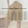 thumbnail image 3 of Rciityk Bermuda Shorts for Women Casual Summer Long Short with Pockets Solid Color High Elastic Waist Drawstring Wide Lag Shorts Beach Vacation Outfits Brown XL, 3 of 8
