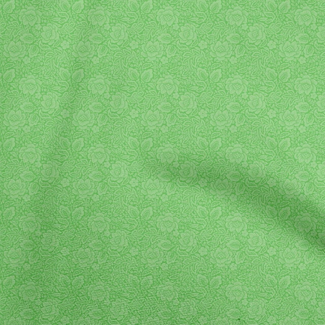 oneOone Polyester Spandex Green Fabric Asian Block Sewing Craft Projects Fabric Prints By Yard 56 Inch Wide