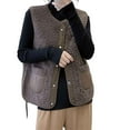 thumbnail image 2 of Njoeus Women's 2023 Winter Casual Sherpas Vests Sleeveless Fall Warm Vests Fleeces Jacket Button Up Lightweight Gilet with Pockets, 2 of 3