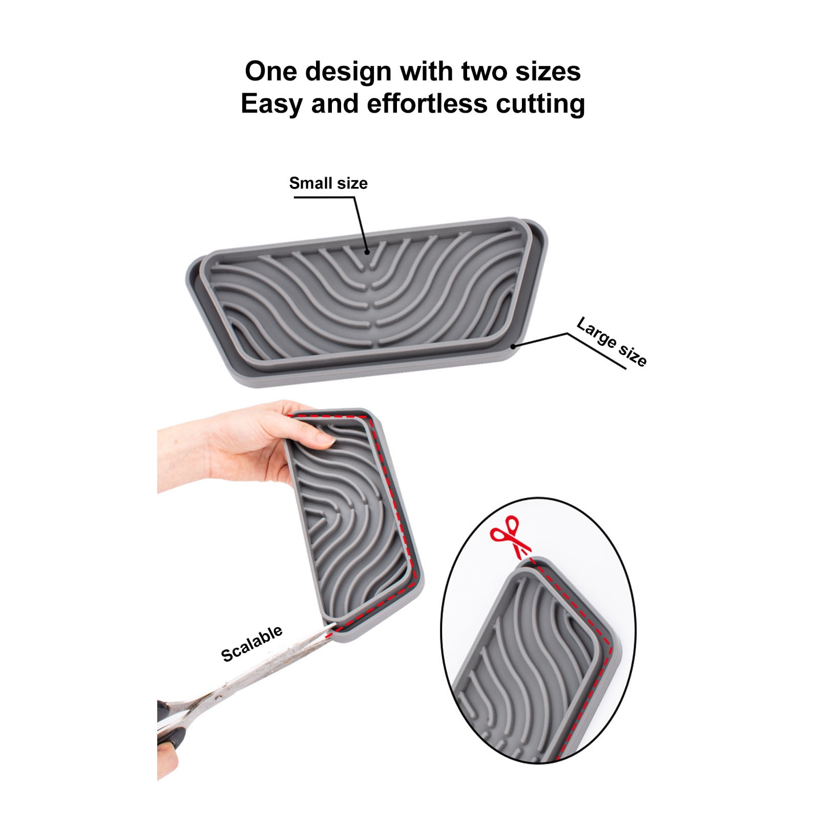 Refrigerator Drip Catcher Tray, Reusable Silicone Refrigerator Water Drip Tray Catcher Anti Slip  For Household Use