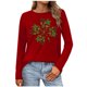thumbnail image 4 of Xuyuer Women St. Patrick's Day Sweatshirts Shamrock Shirt Clover Printed Long Sleeve Irish Gift Casual Loose Fit Tops, 4 of 5