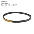 thumbnail image 2 of B31 V-Belts 31" Pitch Length, B-Section Rubber Drive Belts 2pcs, 2 of 5