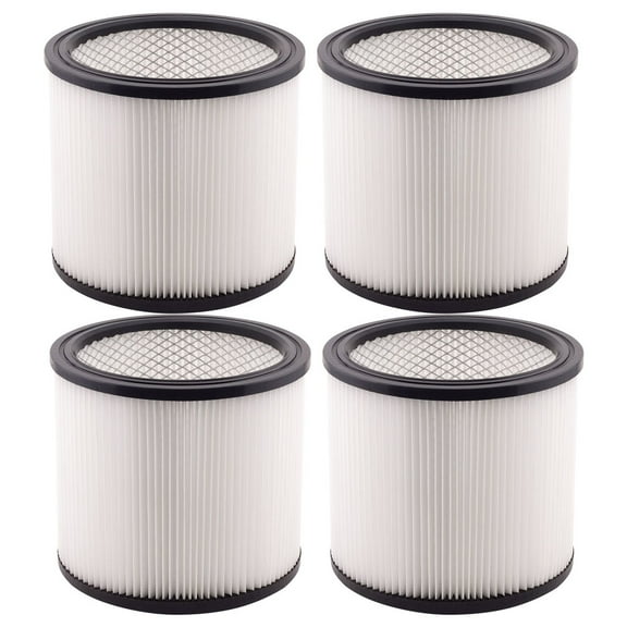 4 Pack Filter Cartridge Replacement Part 90304 90350 90333 Type U H12 Compatible with Shop Vac Wet & Dry Vacs