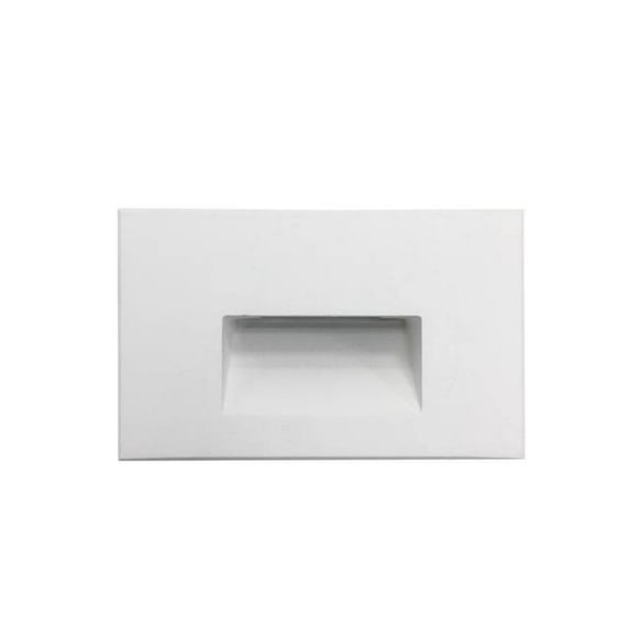 NSW-740-40W 2.5 watts 4000K 120V Non-Dimming Ari LED Step Light with Horizontal Wall Wash Face Plate, White - 30 Lumen