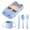 Sky Blue, variant on Car Shaped Tableware Set with Cutlery and Cup - for Kids' Dining Experiences at Home or Outdoor Events