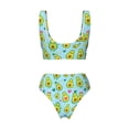 thumbnail image 5 of Daiia Cartoon Avocado Women's Bikini Set Two Piece Swimsuit High Waisted Bikini Adjustable Straps Bikini Perfect for Beach, Pool, and Summer Vacation-, 5 of 9