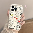 thumbnail image 3 of Iively-Funda de Snoopy de dibujos animados para iPhone, carcasa de teléfono con ondas de aceite para Apple iPhone 15, 14, 13, 12, 11, XS, XR, X Pro Max Plus, 3 of 5