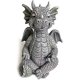 thumbnail image 1 of Estatua de dragón de jardín, dinosaurio feliz, te anima, figura de resina, escultura decorativa con acabado en piedra, 15 cm de alto, para el hogar, interior y exterior., 1 of 5
