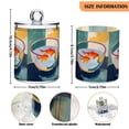 thumbnail image 5 of Yayeee 2 Pack Qtip Holder Bathroom Cotton Swab Canister with Lid Clear Dispenser Set, Goldfish Bowl, 5 of 6