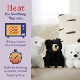 thumbnail image 4 of Warmies Ours Noir Chauffable et Refroidi Ours en Peluche Pondéré, 4 of 6