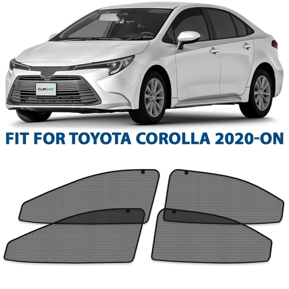 CLIM ART Magnetic Car Window Shades for Toyota Corolla 2020-2026 Sedan – Custom-Fit Sun Blocker Curtains, Side Window Covers,Essential Car Accessories for Camping, Baby,and Privacy Protection- MS0044