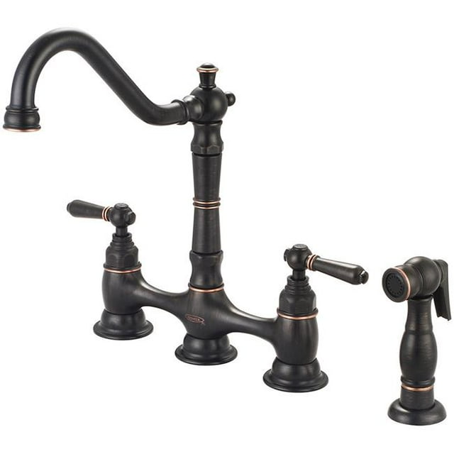 Americana 2AM501-MZ Two Handle Kitchen Bridge Faucet - Moroccan Bronze