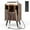 Brown, variant on Topbuy Record Player Stand w/ Charging Station & USB Ports, Nightstand Side Table w/ Vinyl Storage Cabinet for Living Room Bedroom, Album Display Shelf Turntable Grey