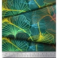 thumbnail image 3 of Soimoi Green Cotton Duck Fabric Artistic Leaves Printed Fabric 1 Yard 42 Inch Wide, 3 of 3
