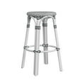 thumbnail image 5 of Butler Specialty Company Tobias Round Rattan 30" Bar Stool - White And Black Dot, 5 of 7