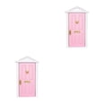 thumbnail image 4 of sweethay 1 Juego de minipuertas de casa útiles, minipuertas de pequeñas, modelos de muebles realistas para escena DIY, muñecas, muebles para Rosa 2Conjunto, 4 of 6