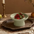 thumbnail image 1 of Vacemry Cake Stand, High Leg Ceramic Dessert Storage Rack for Kitchen Counter Dining Table Party Buffet Display, White Cream Style Fruit and Pastry Serving Tray, 1 of 7