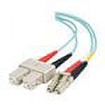 C2G 5m LC-SC 10Gb 50/125 Duplex Multimode OM3 Fiber Cable - Aqua - 16ft - patch cable - 16.4 ft - aqua