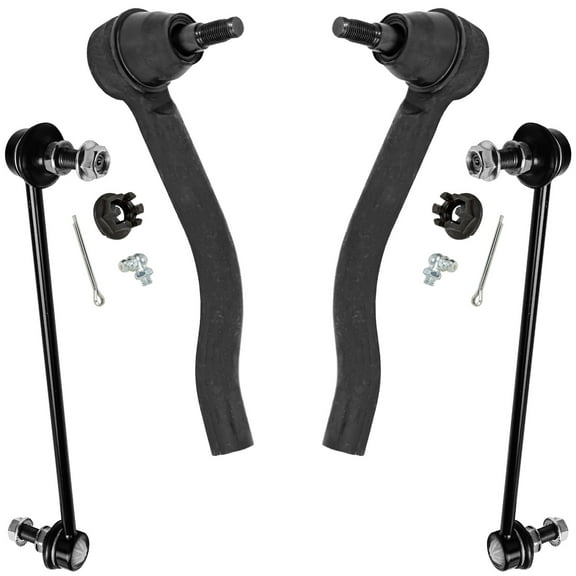 Detroit Axle - Front Sway Bars Tie Rods for 13-20 Nissan Pathfinder, 15-21 Murano, 14-19 Infiniti QX60, 13 JX35, 2 Outer Tie Rod Ends 2 Sway Bar End Links Replacement