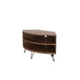 thumbnail image 4 of Fan Shape Reclaimed Wood Corner Media Table for Living Room Wise Use Your Space, 4 of 9