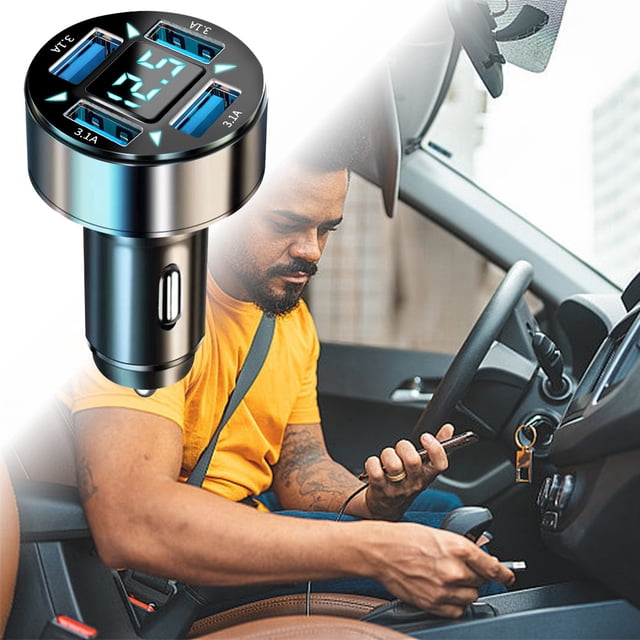 Cargador de teléfono ultrarrápido para coche, tecnología avanzada, varios puertos USB, protección fiable, para cargar sobre la marcha