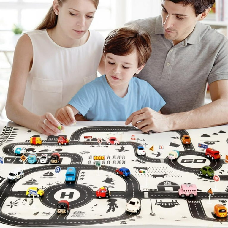 ToyVelt Kids Carpet Playmat Car Rug, City Life Educational Road Traffic  Carpet Multi Color Play Mat - Large 60” x 32” Best Kids Rugs for Playroom 