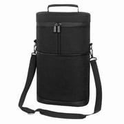 2 Bottle Wine Carrier Tote, Insulated Leakproof Wine Cooler Bag, Wine Travel Bag Tote for Picnic Beach, Portable Wine Bottle Carrying Case, Gift for Wine Lover Women Men Christmas