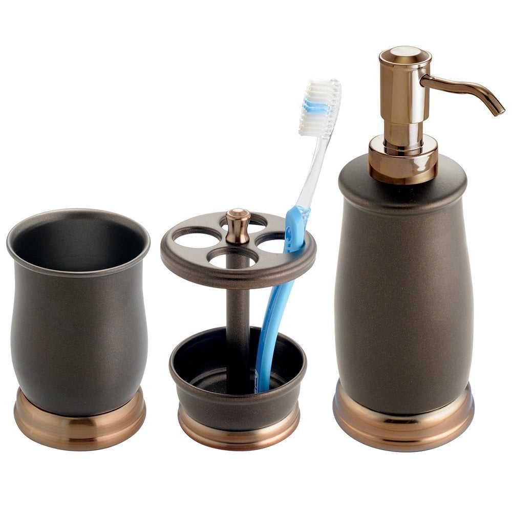 Bathroom Tumbler And Toothbrush Holder Bronze Mdesign Bathroom