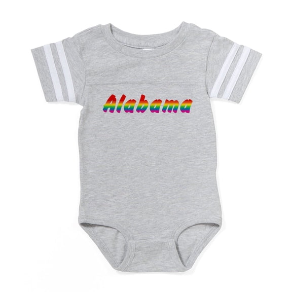 CafePress - Alabama Rbw Txt - Cute Infant Baby Football Bodysuit
