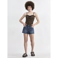 thumbnail image 4 of No Boundaries Women's Mid Rise Denim Short, Sizes 2-26W, 4 of 5