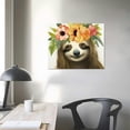 thumbnail image 3 of ARISTURING The Stupell Home Decor Collection Coachella Ready Sloth in Flower Crown Wall Plaque Art, Multi-Color, 3 of 4
