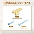 thumbnail image 3 of 5Pack Single Hole Cabinet Handles,  2"/50mm Square Bar Cabinet Knobs Aluminum Alloy Dresser Knobs T Bar Drawer Pulls for Cabinet Hardware, Gold, 3 of 6