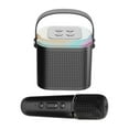 thumbnail image 3 of Sistema de altavoces portátiles Altavoz Bluetooth portátil Juego de karaoke inalámbrico para Micrófono único negro Y1, 3 of 9