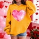 thumbnail image 4 of Sudadera con capucha y estampado de corazón de San Valentín, sudadera de manga larga para niños y niñas, chaqueta para niñas de talla mediana y grande., 4 of 7