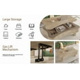thumbnail image 3 of 42" Lift Top Coffee Table with Hidden Storage, Wooden Center Table with Silent Hydraulic Lift, Curved Safety Corners Small Coffee Table for Living Room, Apartment, Antique Natural, 3 of 9
