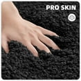 thumbnail image 6 of PABUBE Bathroom Rug Non-Slip Bathroom Mat 24"x36" Shag Bath Rugs w/1.6" Microfiber, Absorbent Bath Mat, Machine Washable, Black, 6 of 9