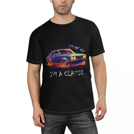 Graphic Tees California Car Letter Graphic Print T-shirts Men s Short Sleeve T-shirt (Multi-color) Black