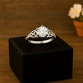 thumbnail image 6 of AVDAN 5mm Round Moissanite Diamond 925 Sterling Silver Celtic Knot Women Wedding Ring Jewelry, 6 of 8
