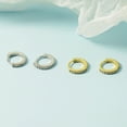 thumbnail image 5 of Pendientes de mujer, pendientes pequeños, sencillos, elegantes, con incrustaciones de diamantes, pendientes redondos, moda, combinables, joyas para las orejas sin dormir, 5 of 5